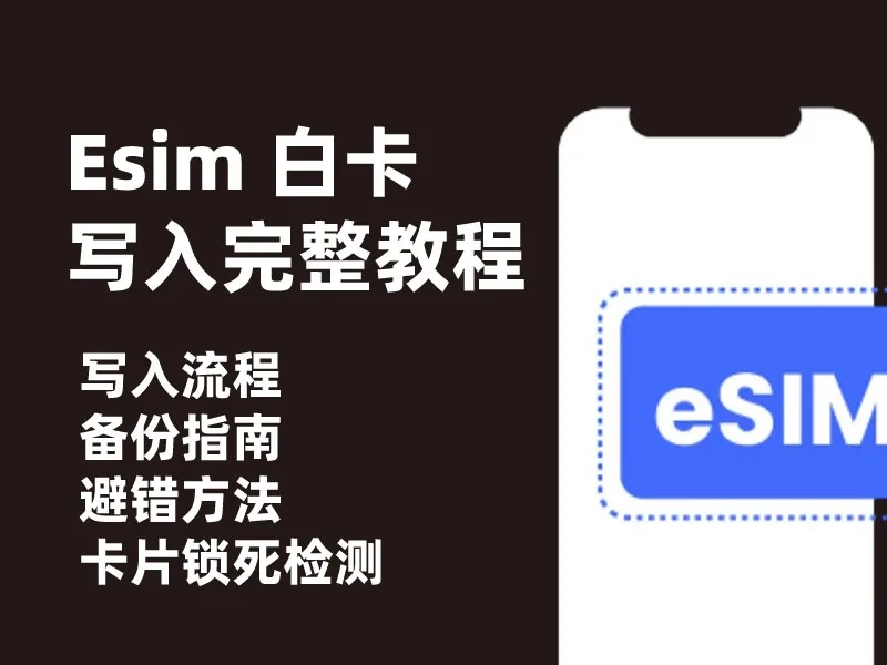eSIM 白卡写入完整教程:写入流程、备份指南、避错方法与卡片锁死检测-造物ZAOWU