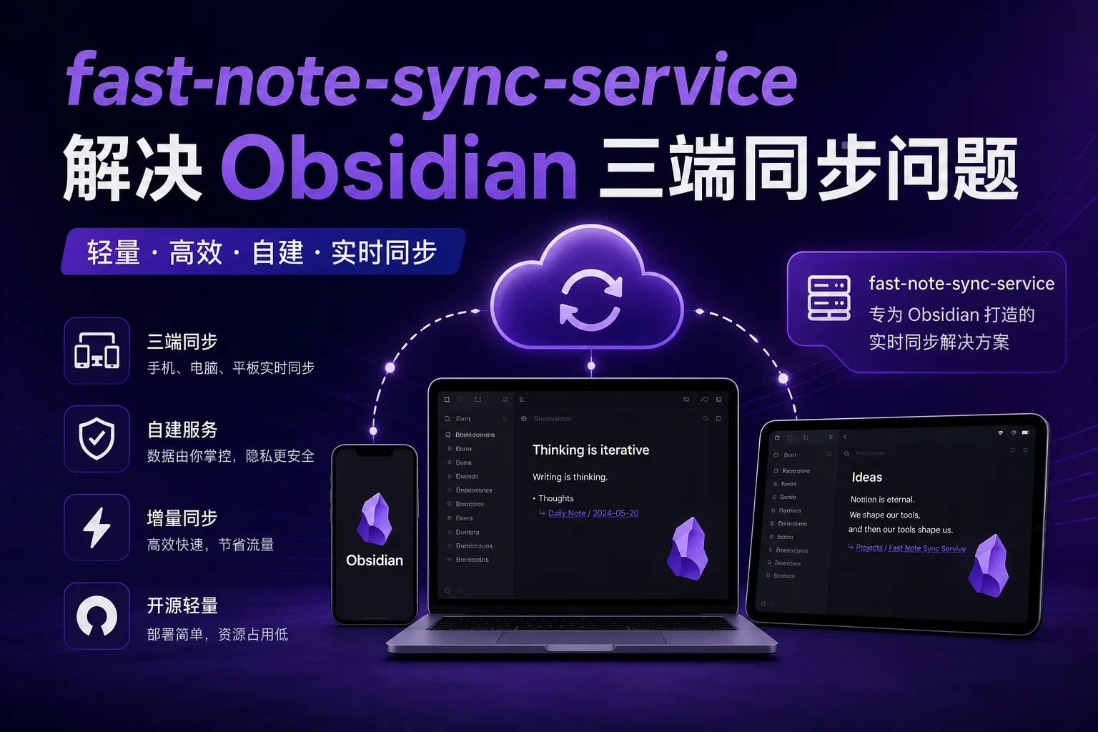 图片[1]-用 fast-note-sync-service 解决 Obsidian 三端同步问题