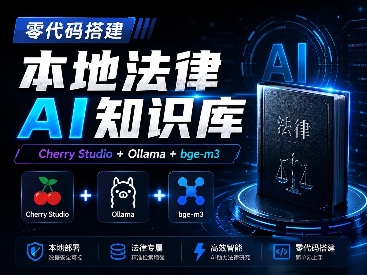 图片[1]-零代码搭建本地法律 AI 知识库——Cherry Studio + Ollama + bge-m3 完整教程