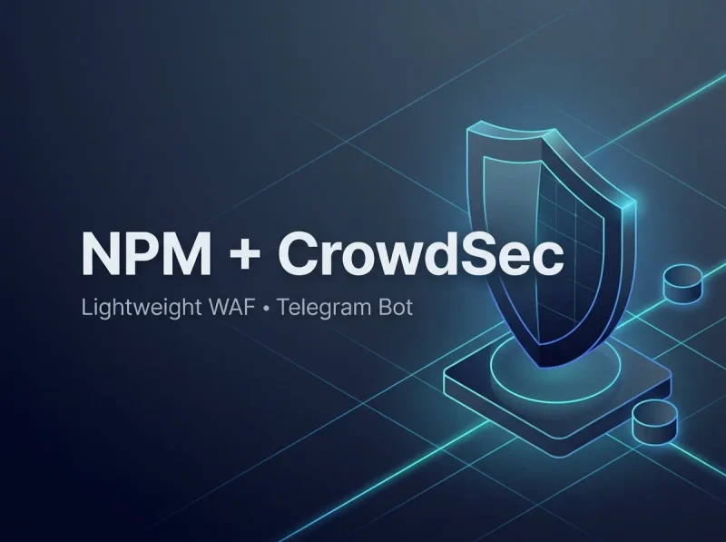 从零打造 1G 内存 VPS 上的商业级 WAF：NPM + CrowdSec + Telegram 移动运维中心全栈实战-造物ZAOWU